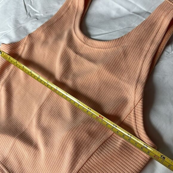 Lululemon Ribbed Softstreme Cropped Tank Top size 8 PEACH BELLINI 🍑 NWT - Picture 5 of 7